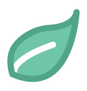 Yaprak düz vektör simgesi