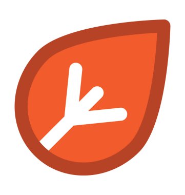 Yaprak düz vektör simgesi