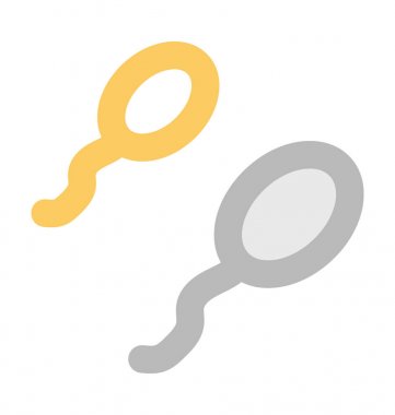 Spermlerinin düz vektör simgesi