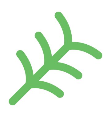 Çıplak dalları düz vektör simgesi