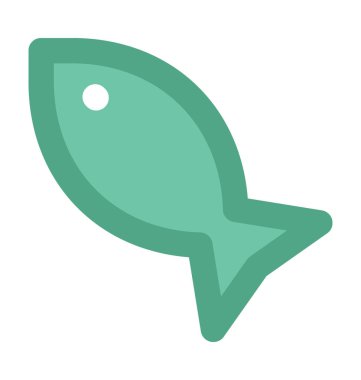 Balık Düz Vektörü Simgesi