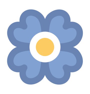 Çiçek Düz Vektör Simgesi