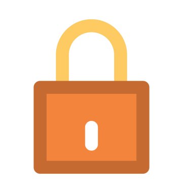 kilit kalın vektör simgesi