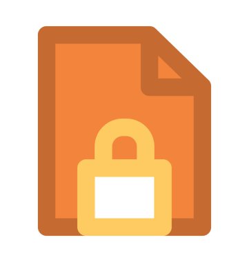 Gizli belge kalın vektör simgesi