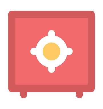 Banka güvenli kalın vektör simgesi