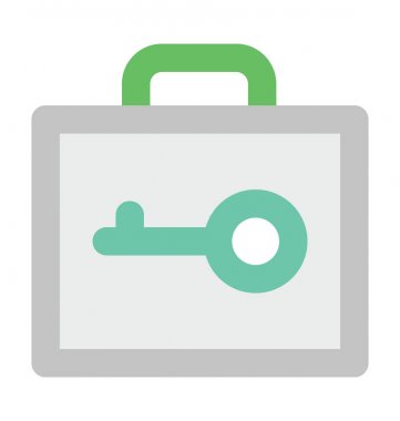 İş çanta kalın vektör simgesi