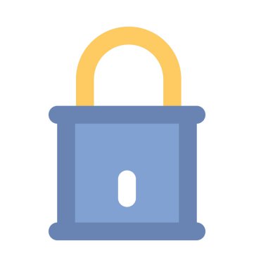 Asma kilit kalın vektör simgesi