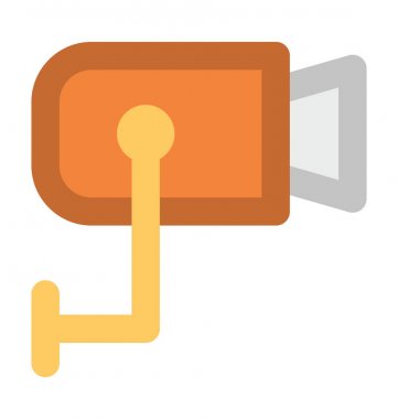 Güvenlik kamera kalın vektör simgesi