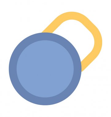 Asma kilit kalın vektör simgesi