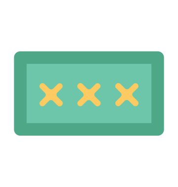 Parola güvenlik kalın vektör simgesi 