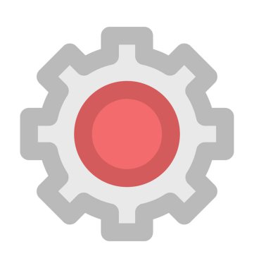 dişli düz vektör simgesi