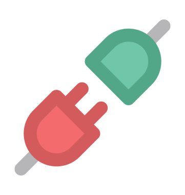 güç dolgusu düz vektör simgesi