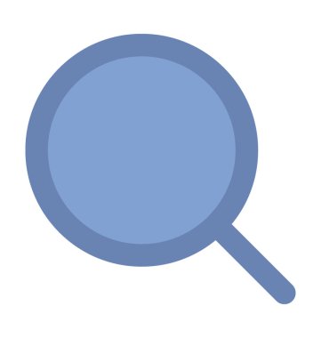 Büyüteç düz vektör simgesi