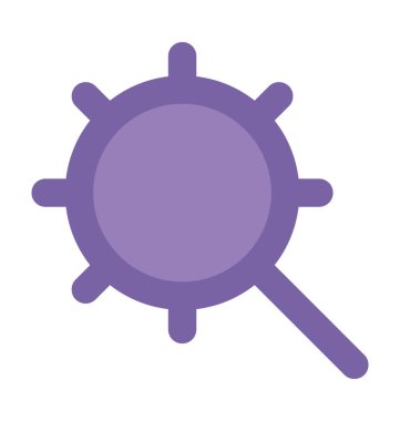 Büyüteç'i ayarı düz vektör simgesi