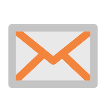 Zarf düz vektör simgesi