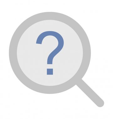 SSS düz vektör simgesi