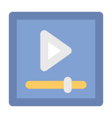 Oyun kitle iletişim araçları düz vektör simgesi