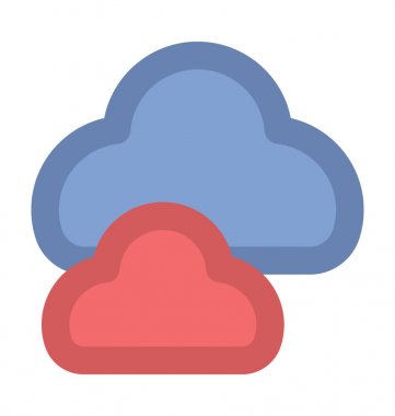 bulutlar düz vektör simgesi