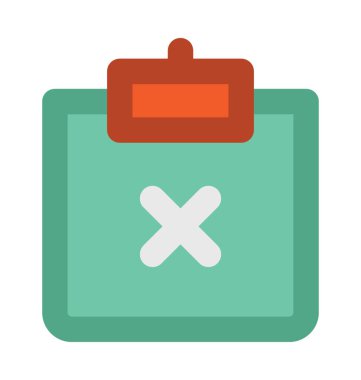 Yanlış sembolü düz vektör simgesi