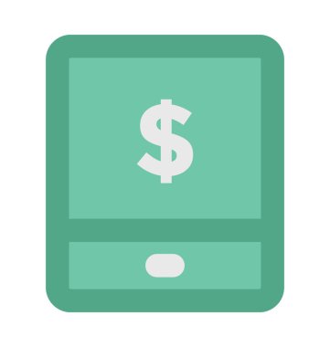 taşınabilir pazarlama düz vektör simgesi