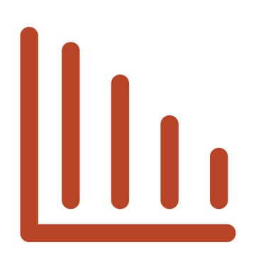 Sinyal çubukları düz vektör simgesi