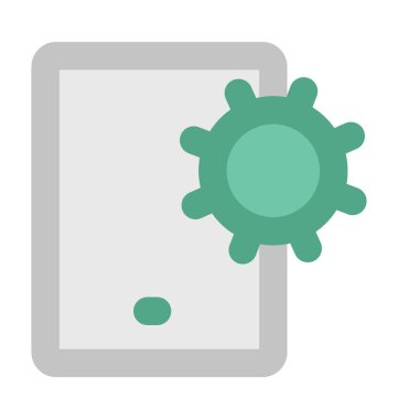 Telefon ayarları düz vektör simgesi