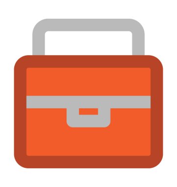 iş çantası düz vektör simgesi