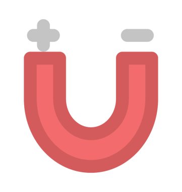 Mıknatıs Düz Vektör Simgesi