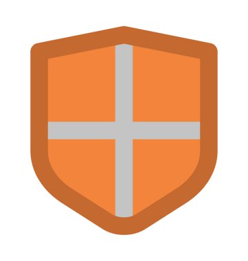 Güvenlik kalkan düz vektör simgesi