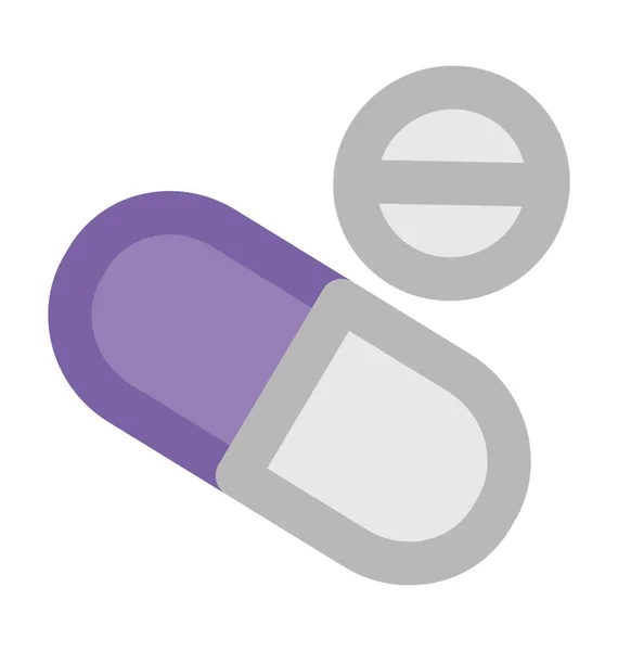 Pilules Icône Vectorielle Audacieuse — Image vectorielle