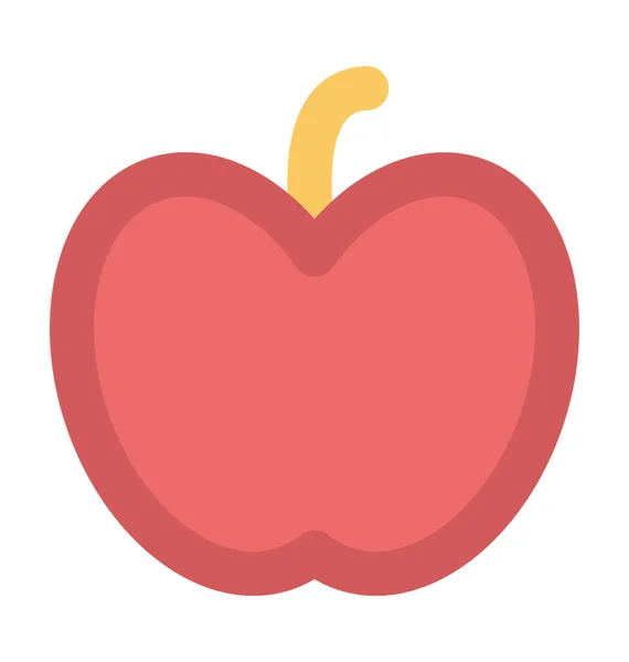 Icono Vector Audaz Apple — Vector de stock