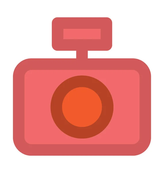 Flash Camera Flat Vector Icon — Stock Vector