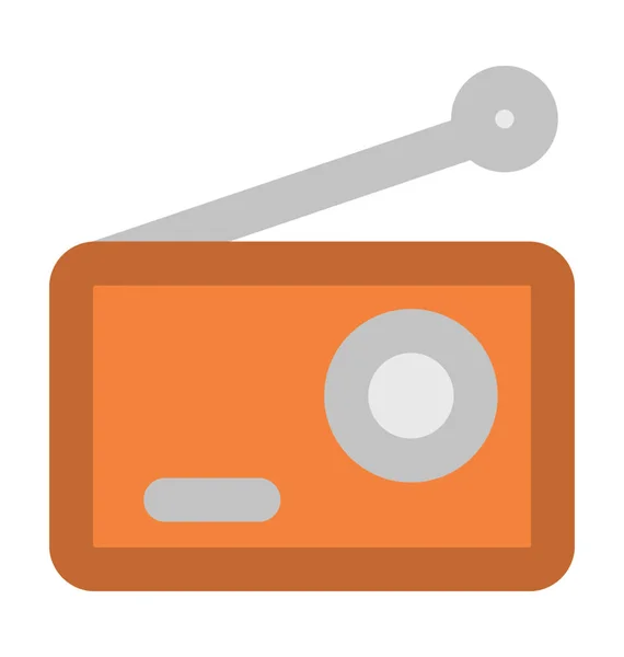 Conjunto Rádio Flat Vector Icon —  Vetores de Stock