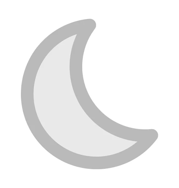 Mond Flache Vektor Symbol — Stockvektor