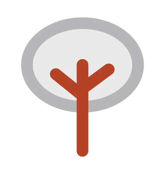 Buske Tree Platt Vektor Symbol — Stock vektor