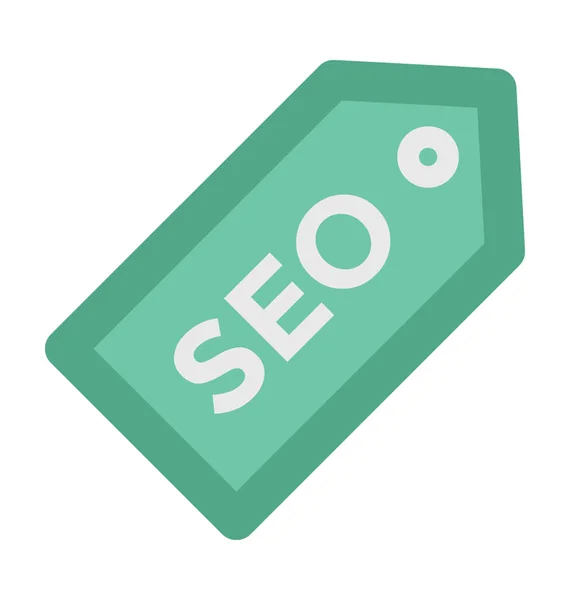 Seo Tag Flaches Vektorsymbol — Stockvektor