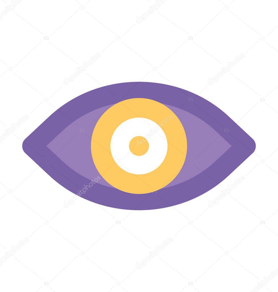 Eye Bold Vector Icon 