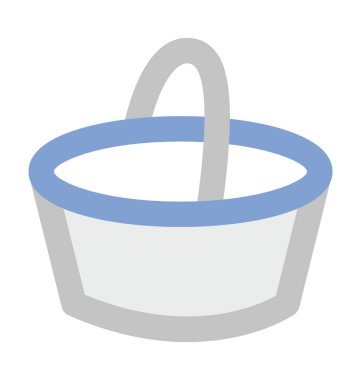 Sepet düz vektör simgesi