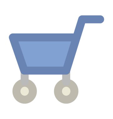 Sepeti düz vektör simgesi