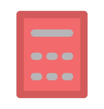 hesap makinesi düz vektör simgesi