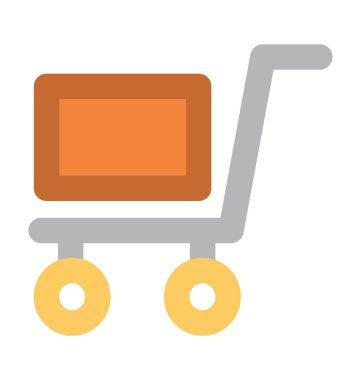 El kamyon düz vektör simgesi