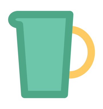 Kupa düz vektör simgesi