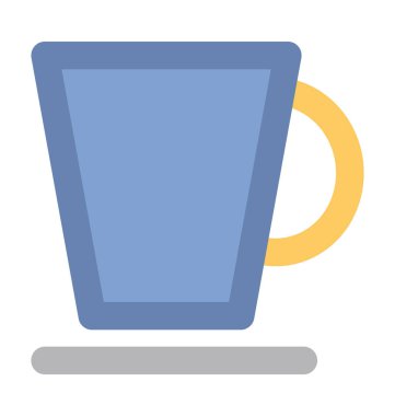 Kupası düz vektör simgesi