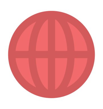 dünya düz vektör simgesi