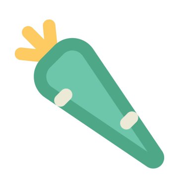 Havuç düz vektör simgesi