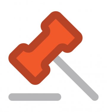 Açık artırma düz vektör simgesi