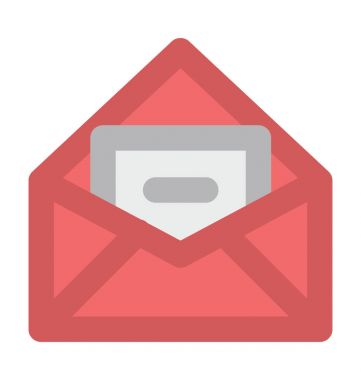 e-posta düz vektör simgesi