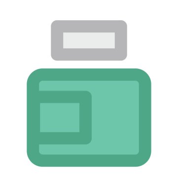 Krem kavanoz düz vektör simgesi