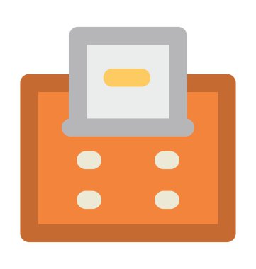 Yazıcı Düz Vektör Simgesi