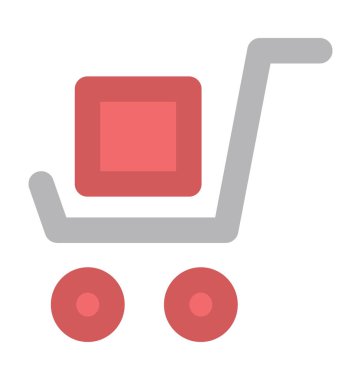 El kamyon düz vektör simgesi